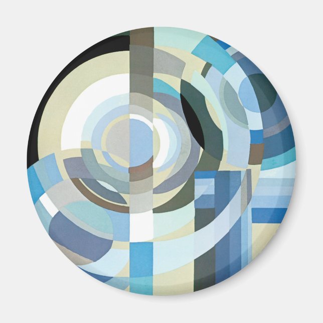 Imán Formas geométricas de jazz de pochoir de arte vint (Frente)