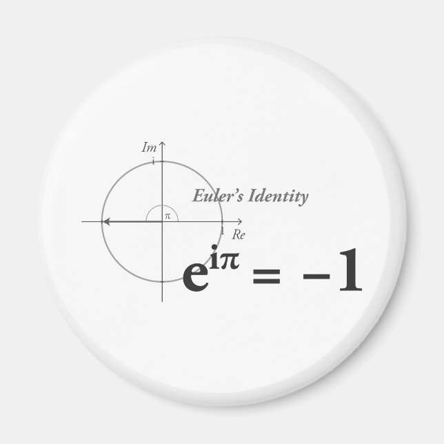 Imán Fórmula de matemáticas de identidad de Euler (Frente)