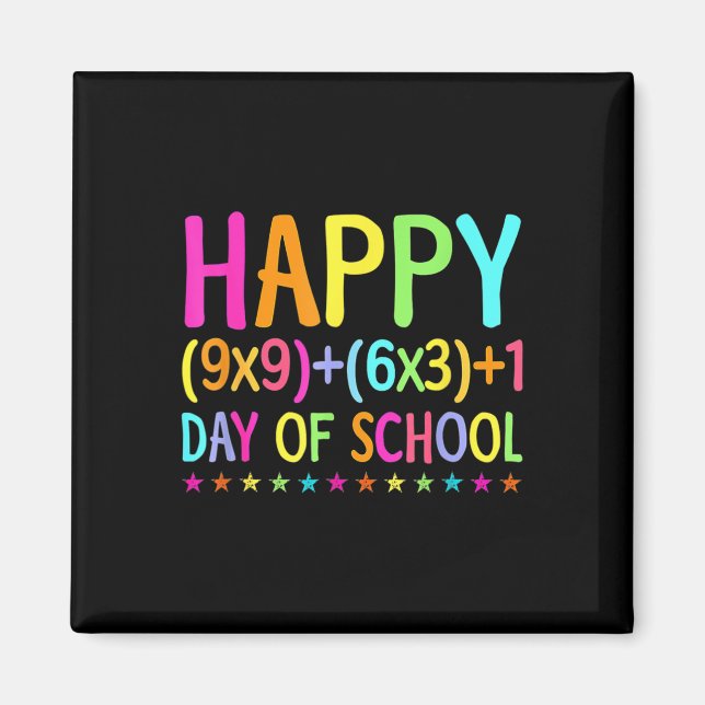 Imán Fórmula De Matemáticas Retro 100 Días De Escolar (Frente)