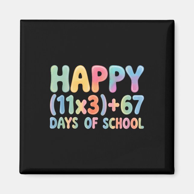 Imán Fórmula Matemática 100 Días De Escuela Divertido 6 (Frente)