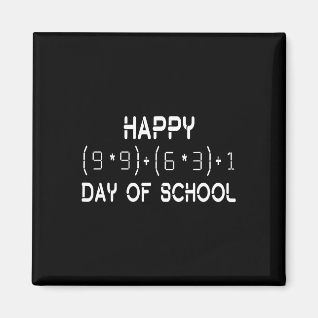 Imán Fórmula Matemática 100 Días De Maestra Escolar Est (Frente)