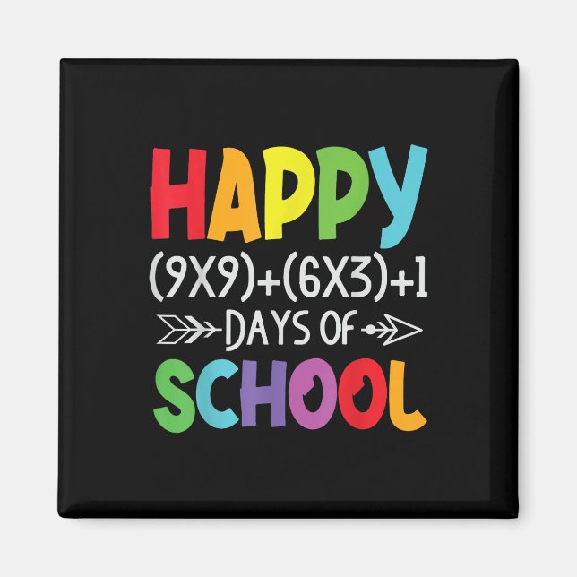 Imán Fórmula Matemática 100 Días De Regalos Escolares M (Frente)