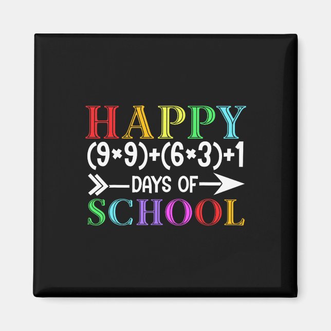 Imán Fórmula Matemática Feliz 100 Días De Colegio Diver (Frente)