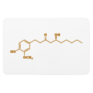Imán Fórmula química de la Molécula Ginger Gingerol