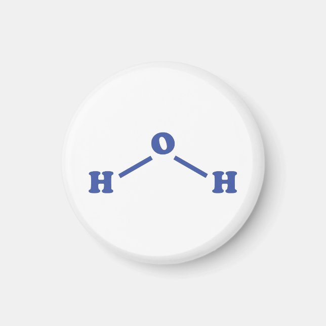 Imán Fórmula química molecular de agua (Frente)