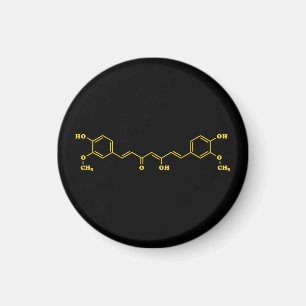 Imán Fórmula química molecular de Curcumin Turmérica