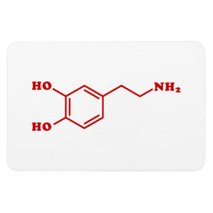 Imán Fórmula química molecular de dopamina