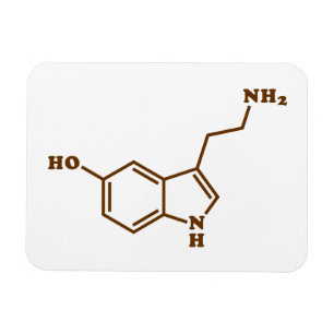 Imán Fórmula química molecular de la serotonina