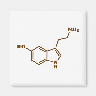 Imán Fórmula química molecular de serotonina
