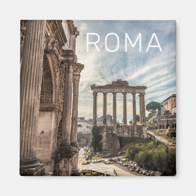 Imán Foro de Roma Romanum Italia Holiday Souvenir (Frente)