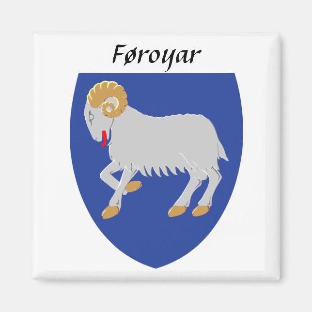 Imán Føroyar - Escudo de armas de las Islas Feroe (Frente)