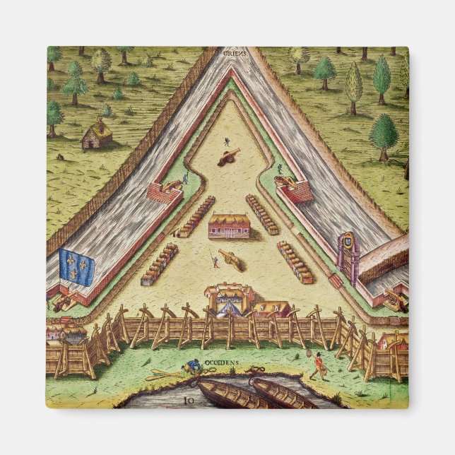 Imán Fort Caroline, de 'Brevis Narratio' (Frente)