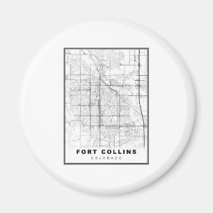Imán Fort Collins Map