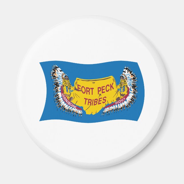 Imán Fort Peck Assiniboine Flag Magnet (Frente)