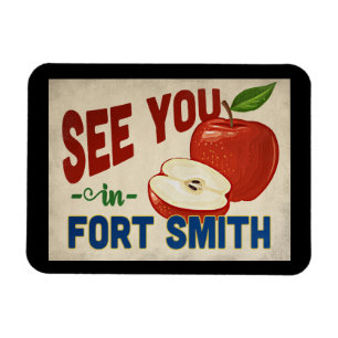 Imán Fort Smith Arkansas Apple - Viajes de época
