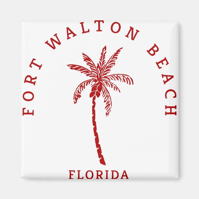 Imán Fort Walton Beach Palm Tree (Frente)