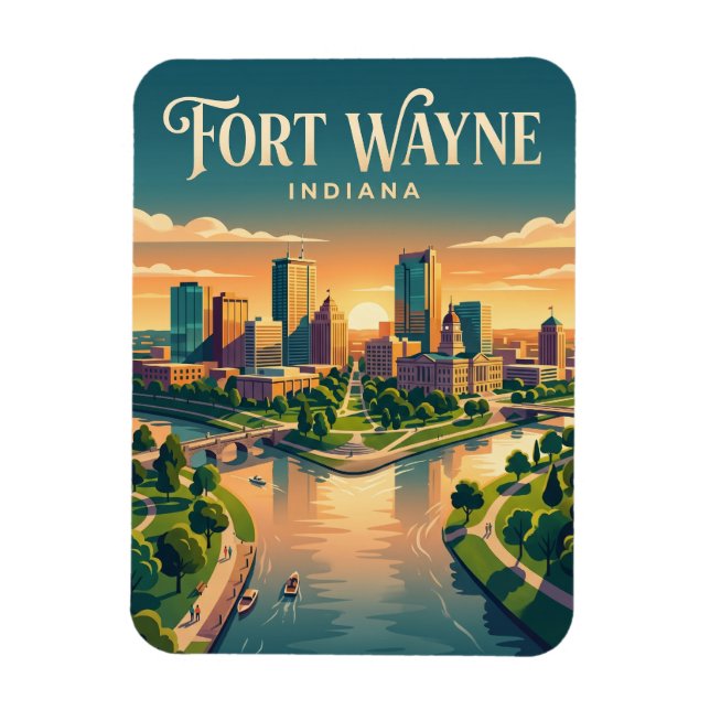 Imán Fort Wayne EE. UU. (Vertical)