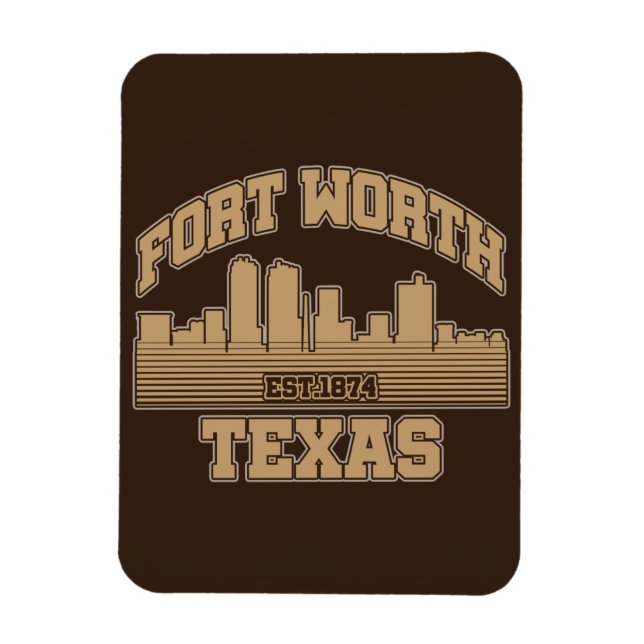 Imán Fort Worth, Texas (Vertical)