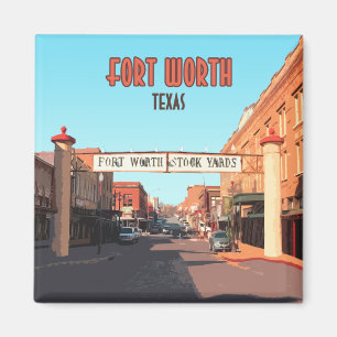 Imán Fort Worth Texas Stock Yards Vintage