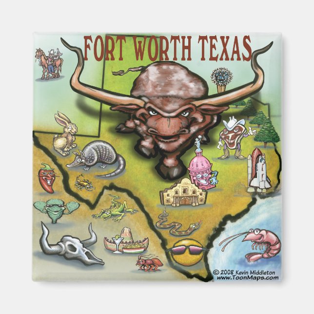 Imán Fort Worth TX (Frente)