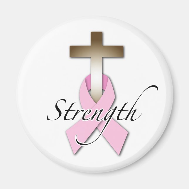 Imán fortaleza de la conciencia sobre el cáncer de mama (Frente)