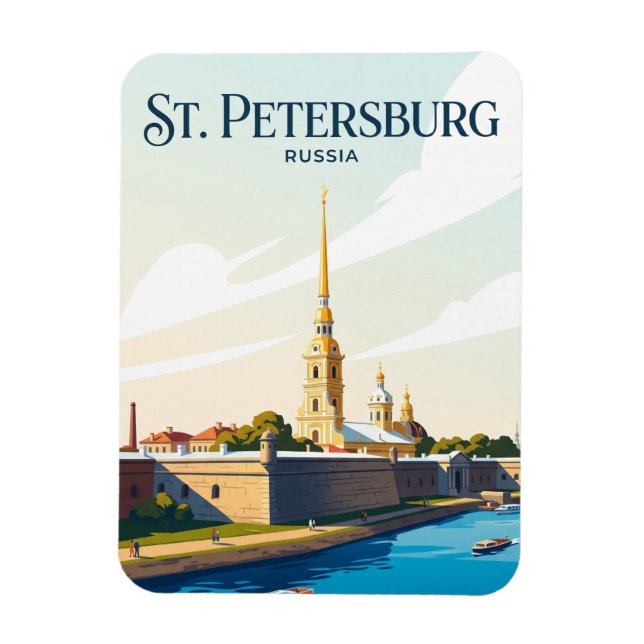 Imán Fortaleza de Pedro y Pablo Rusia (Vertical)