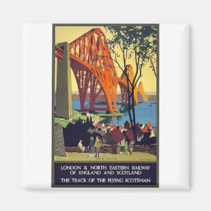 Imán Forth Bridge - Arte de Poster de Viajes de época