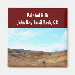 Imán fósil pintado de Oregon de las camas del d