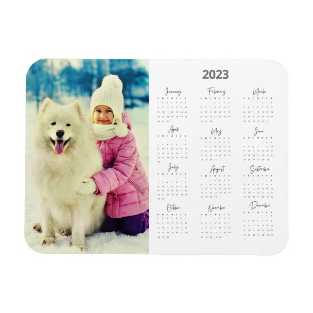 Imán Foto Año Nuevo Calendario 2023 (Horizontal)
