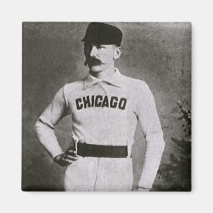 Imán Foto antigua, jugador de béisbol de Chicago