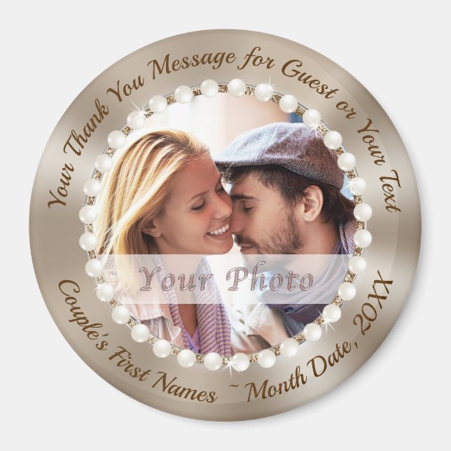 Imán Foto, Bodas Personalizadas Favorece A BULK, Magnet (Frente)