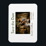 Imán Foto clásica blanco elegante tipografía boda mod<br><div class="desc">diseño</div>