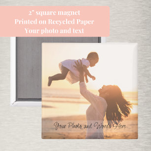 Imán Foto con estilo manuscrito Personalización moderna