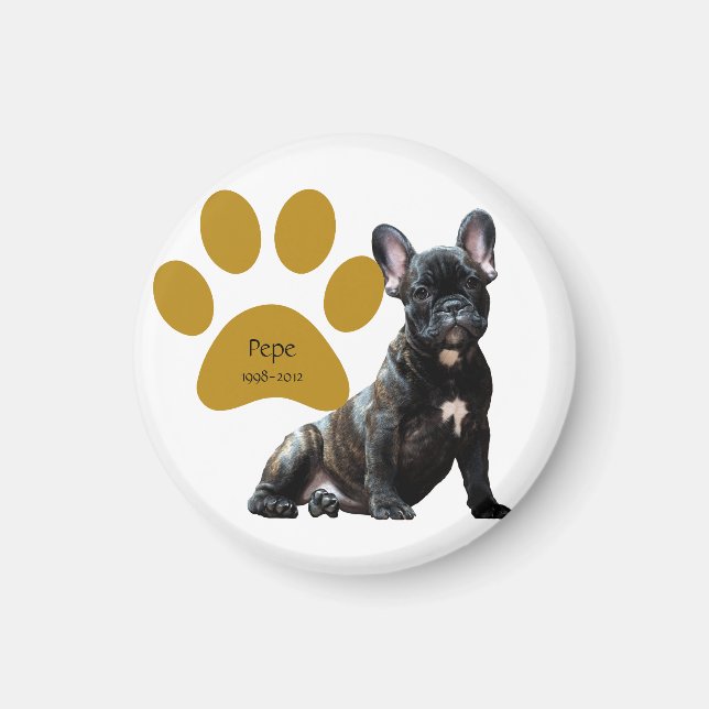 Imán Foto conmemorativa de perros personalizada (Frente)