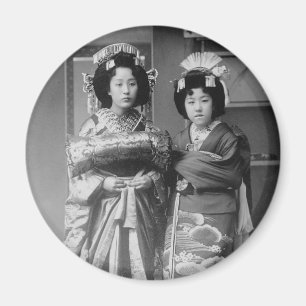 Imán Foto de 2 de geisha de los chicas japoneses del