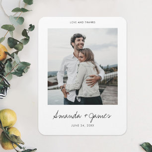 Imán Foto de agradecimiento de boda personalizada