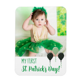 Imán Foto de anuncio de mi primer día de San Patricio d