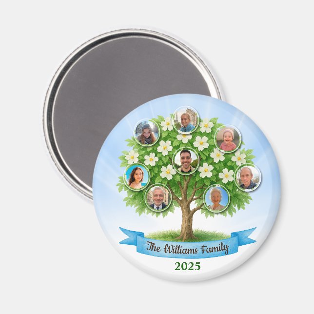 Imán Foto de árbol de familia amor Recolección de obseq (Anverso/Reverso)