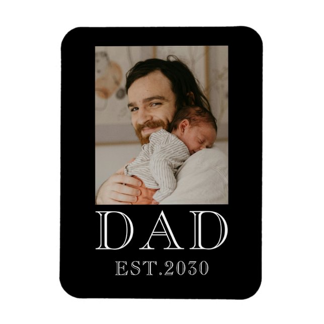 Imán Foto de bebé establecida por papá (Vertical)