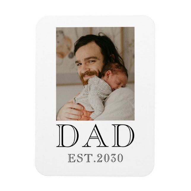 Imán Foto de bebé establecida por papá (Vertical)