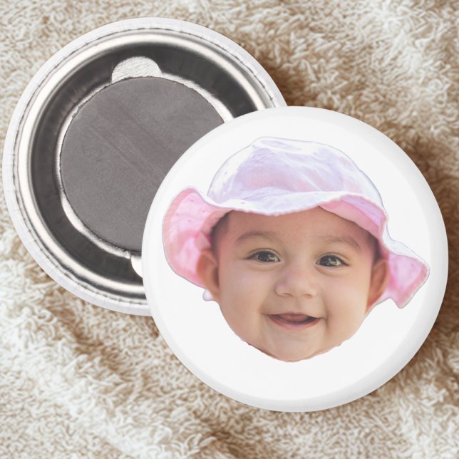 Imán Foto de bebé personalizada, foto de la cara del be (Subido por el creador)