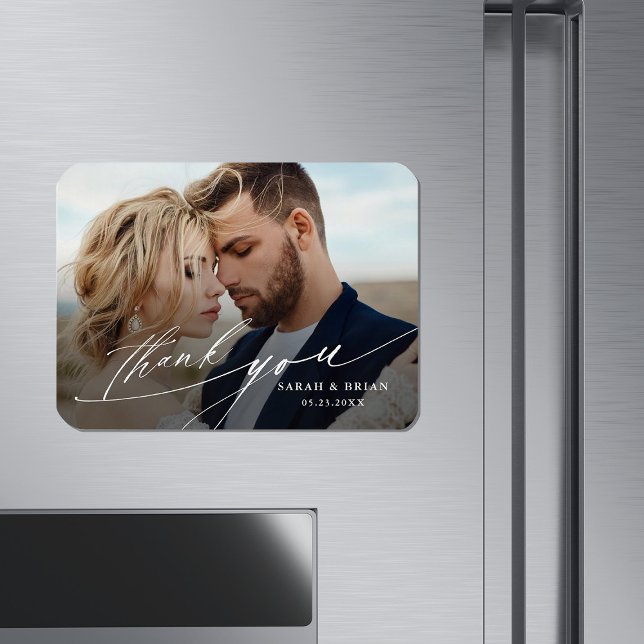 Imán Foto de Boda de caligrafía de Moda moderna (Subido por el creador)