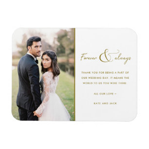 Imán Foto de boda de oro para agradecer por siempre
