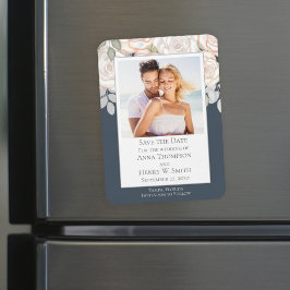 Imán Foto de boda personalizada para guardar la fecha