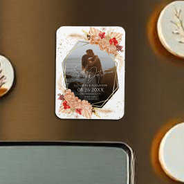 Imán Foto de Boho | Boda Terracota Guardar La Fecha