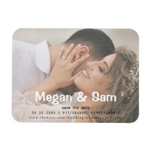 Imán Foto de cerca de boda Save the Date