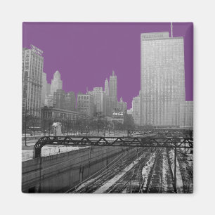 Imán Foto de Chicago Rail Yards Michigan Avenue 1960