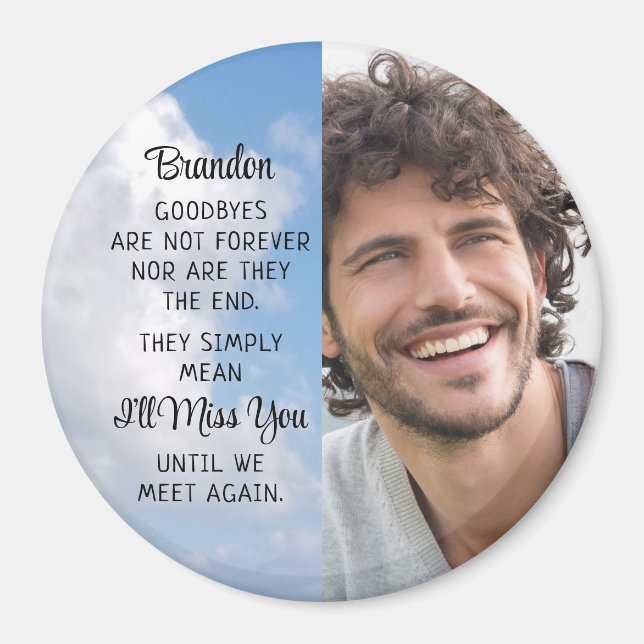 Imán Foto de cita conmemorativa personalizada Keepsake (Frente)