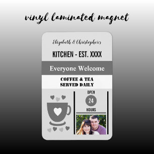 Imán Foto de cocina gris café té año est