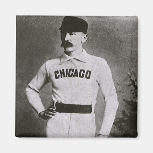 Imán Foto de época, jugador de béisbol Sports Chicago (Frente)